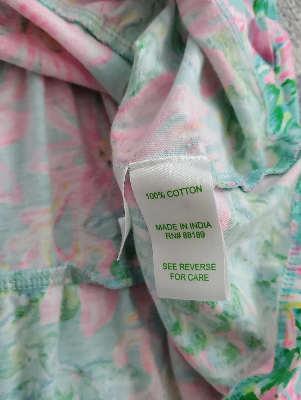 Lilly Pulitzer Girls Mini Brynn Dress Pink Green Aqua Floral SzS (4-5)